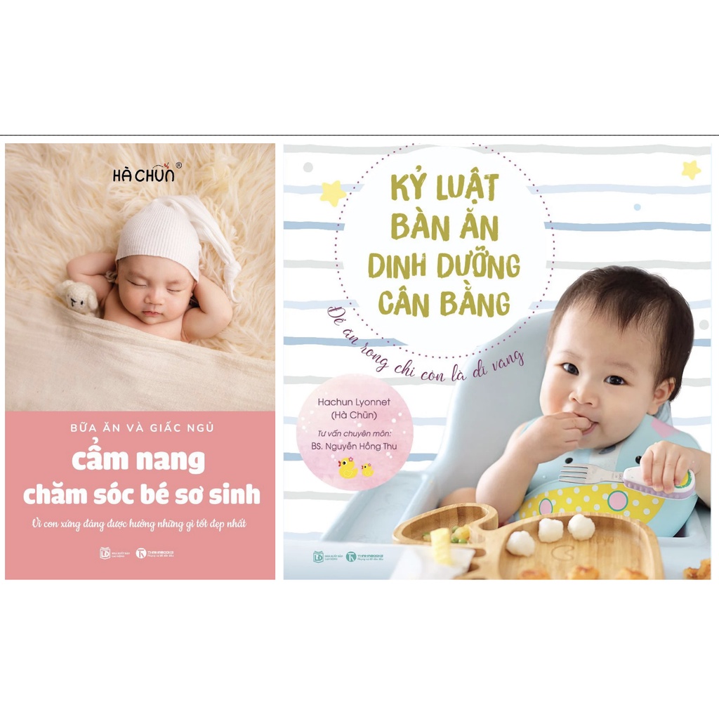 Sách - Combo 2 cuốn Kỷ luật bàn ăn dinh dưỡng cân bằng và cẩm nang chăm sóc bé sơ sinh(Combo lẻ tuỳ chọn)