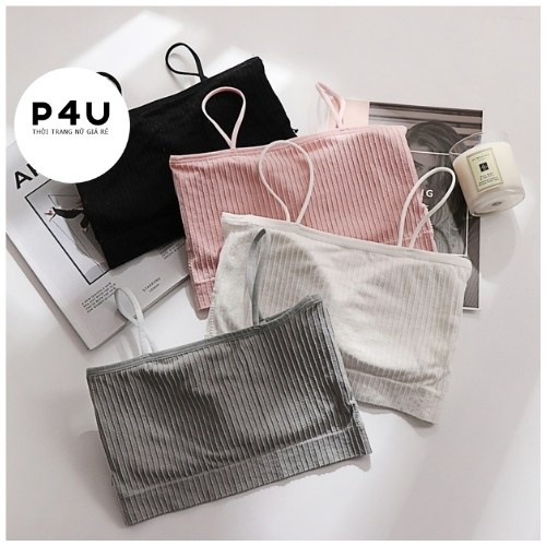 Áo Bra Quây Mặc Trong Co Giãn Cotton Cho Bạn Gái 4 Màu Kèm Đệm Ngực