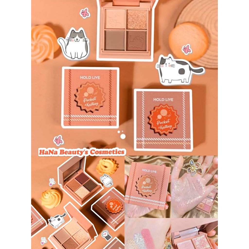 Bảng Phấn Mắt 4 Màu Mèo Hold Live Yue Mu Impression Eyeshadow Palette