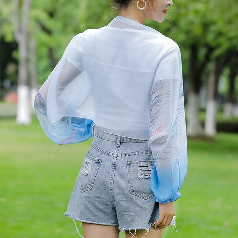 Khăn Choàng Cổ Cánh Tay Chất Liệu Chiffon Thời Trang Mùa Hè Cho Nữ