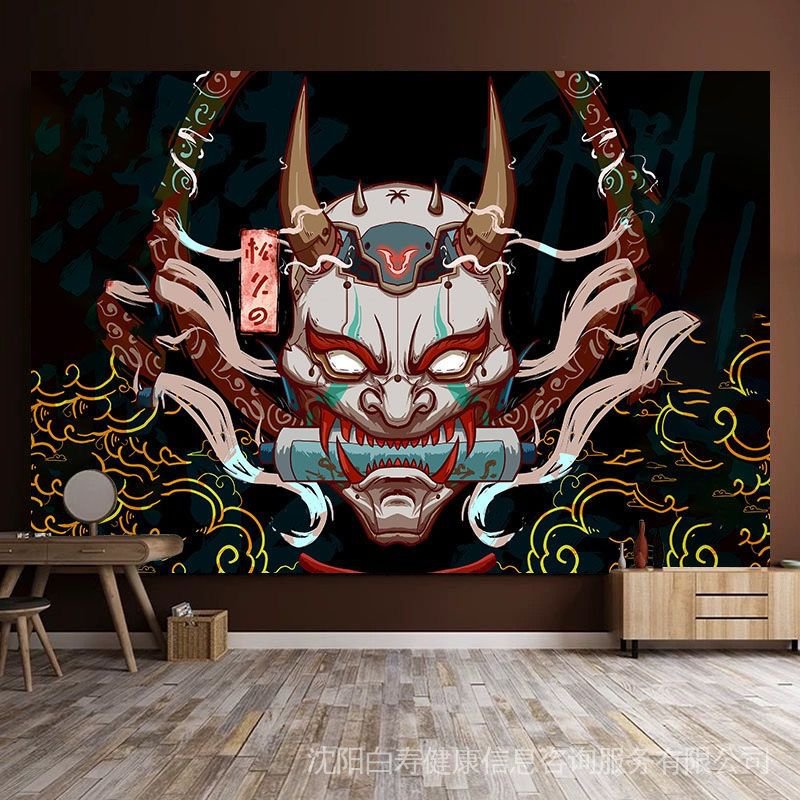 Thảm Treo Tường Trang Trí Phong Cách Samurai Nhật Bản