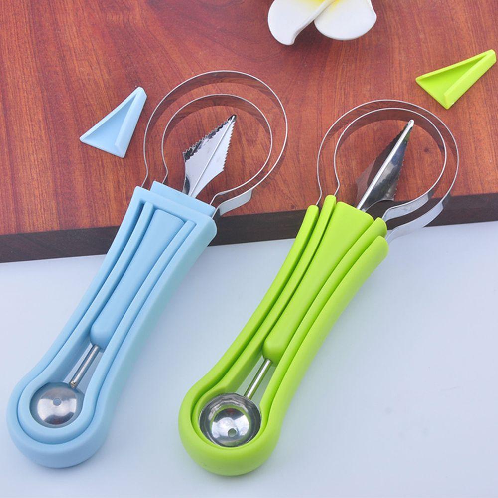 Dụng Cụ Điêu Khắc Quả Dưa 4 Trong 1 Hai Đầu Bằng Thép Không Gỉ DIY