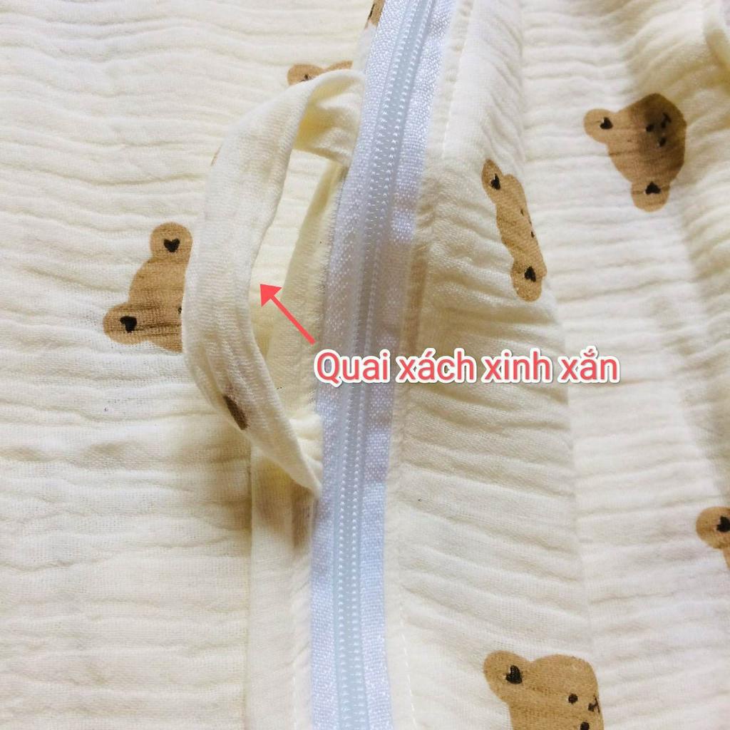 Vỏ bao gối chống trào ngược xô muslin GV mama êm mềm loại đẹp dày dặn, thoáng mát, kích thước 70*70cm, gửi đúng mẫu
