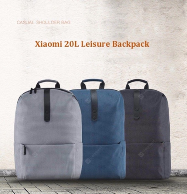 Balo Laptop XIAOMI leisure college style Backpack cho nam nữ đựng máy tính xách tay Tab iPad du lịch văn phòng di chuyển