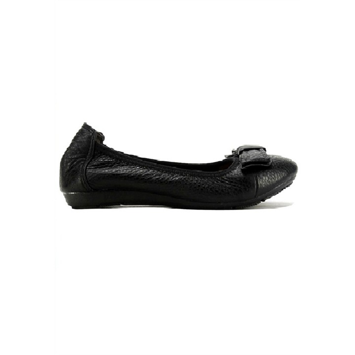 Giày nữ búp bê Huy Hoàng da bò màu đen-HP7906