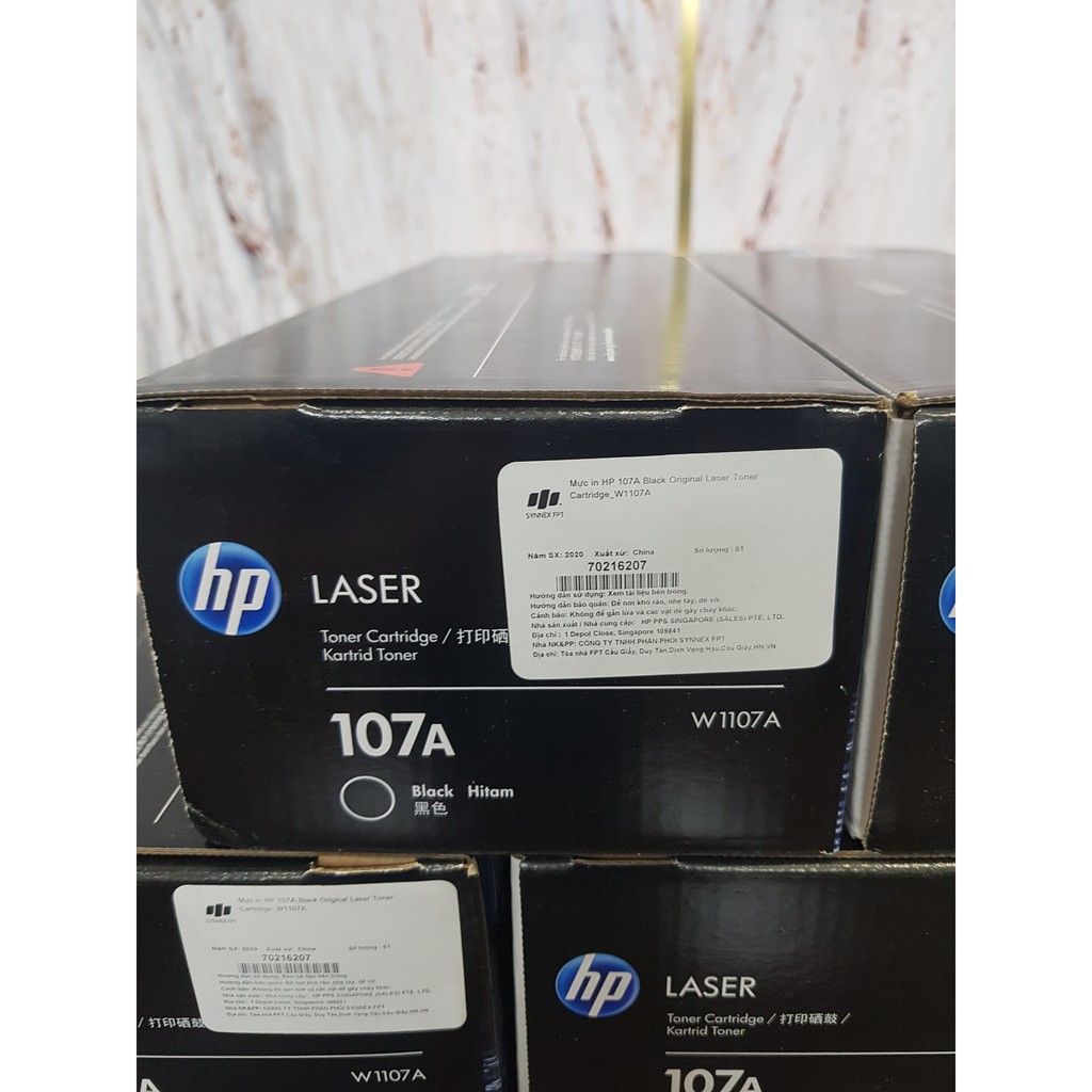Hộp mực HP 107A chính hãng (Mực laser, Màu đen) W1107A tương thích dòng máy in HP 107 , 135  ,137