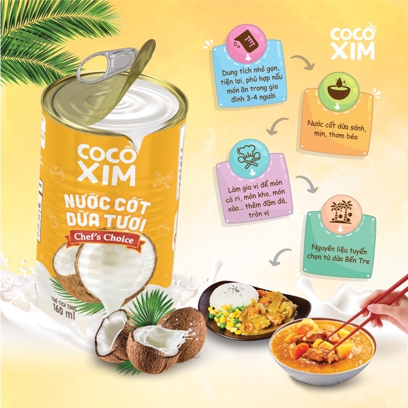 Nước cốt dừa tươi Cocoxim hộp 400ml
