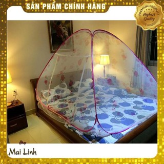 Mùng chụp tự bung 1m4 x 2m - hồng hoa