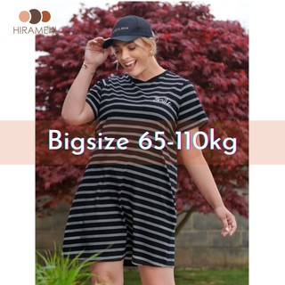 Đầm thun sọc ngang bigsize 65-110kg - d142