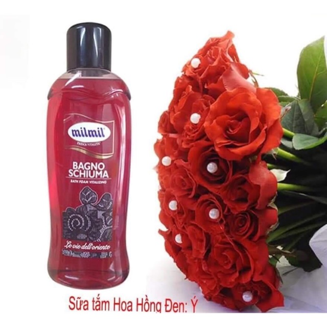 Sữa tắm hoa hồng đen 750ml - Ý