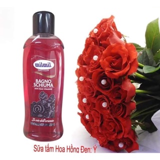 Sữa tắm hoa hồng đen 750ml - Ý