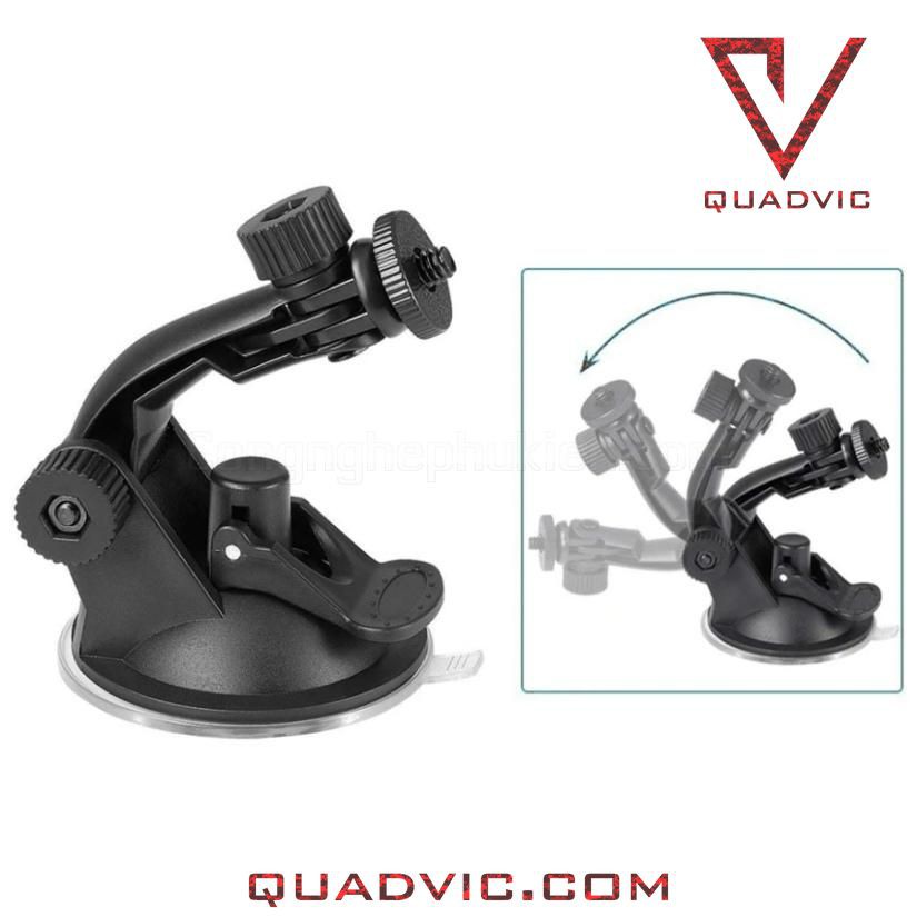 Giá Đỡ đế hít kính gắn điện thoại iphone samsung gopro 9 lên kính ô tô xe hơi N00001-2 QUADVIC.COM