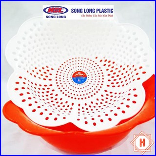Song Long Plastic Rổ đôi bông mai tiện dụng { H }