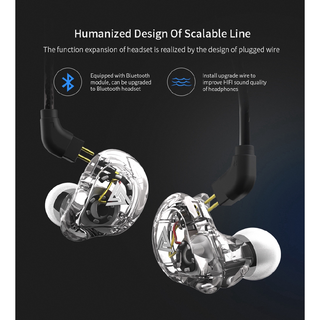 Tai nghe nhét tai QKZ VK1 4DD thiết kế thời thượng kèm nút tai chất lượng cao