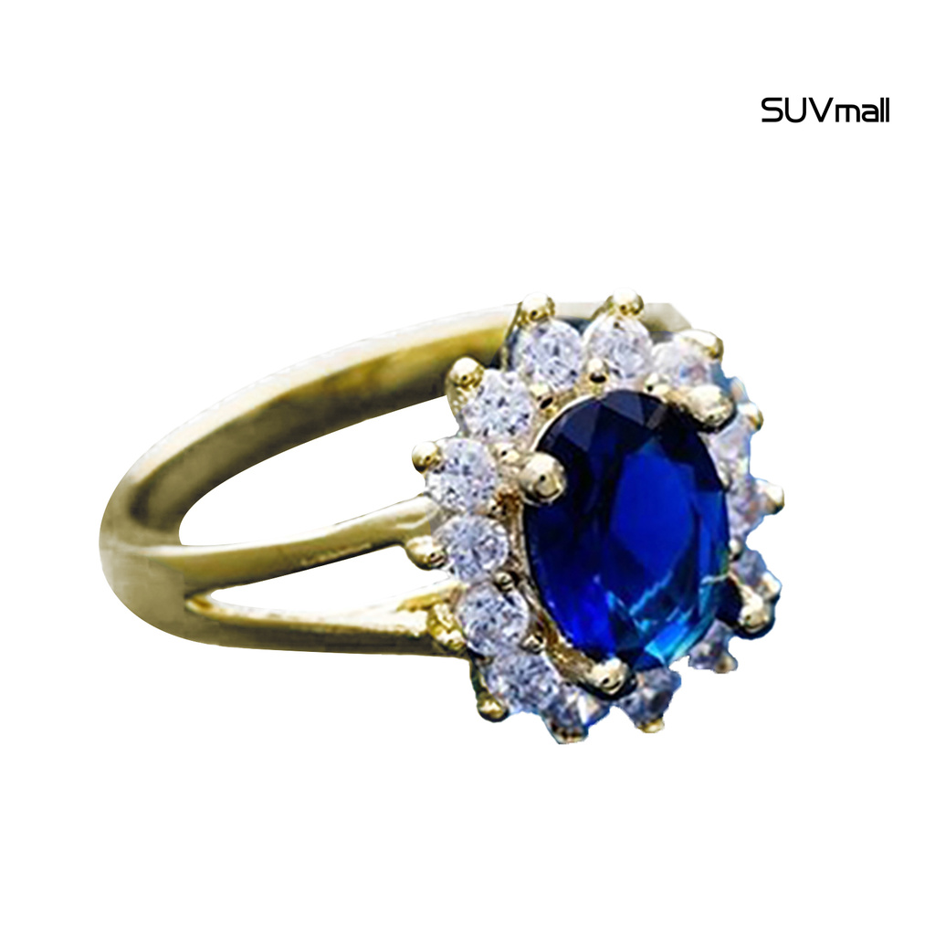 Suvmall Nhẫn Đính Kim Cương Giả Thanh Lịch Làm Quà Tặng Cho Cô Dâu