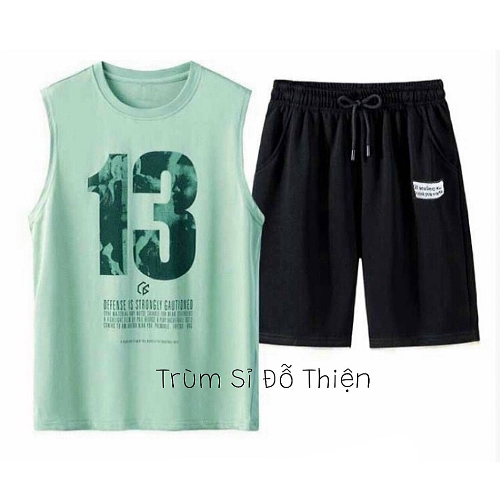 BỘ HÈ NAM  FREESHIP  ĐỒ BỘ NAM THỂ THAO SỐ 13 THỜI TRANG ĐỘC LẠ PHONG CÁCH HÀN TRẺ TRUNG CHẤT THUN SIÊU MÁT MÙA HÈ