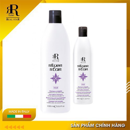 DẦU GỘI TÍM Khử Vàng, Giữ Màu Cho Tóc Nhuộm Sáng - Phù Hợp Cho Tóc Tẩy RRline Therapy Sliver Shampoo 350ml - 1000ML