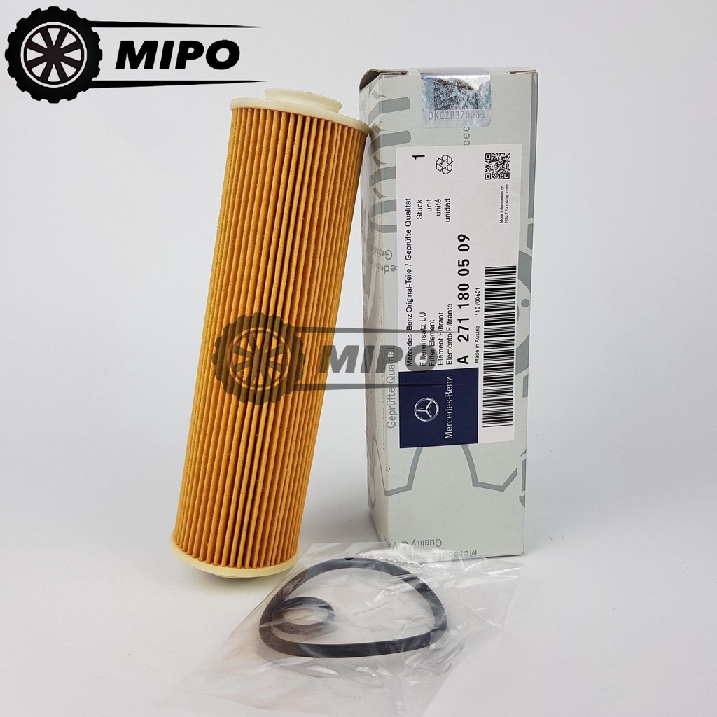 Lọc nhớt (lọc dầu) động cơ xe Mercedes-Benz C180, C250, E200, E250, SLK (Mã:2711800509/2711840325/2711840425/2711840525)