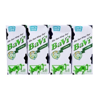 LỐC 4 HỘP SỮA TƯƠI BA VÌ CÓ ĐƯỜNG 180ML