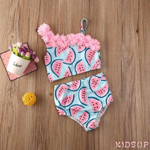 Set bikini hai mảnh họa tiết dưa hấu xinh xắn cho bé gái 1-5 tuổi