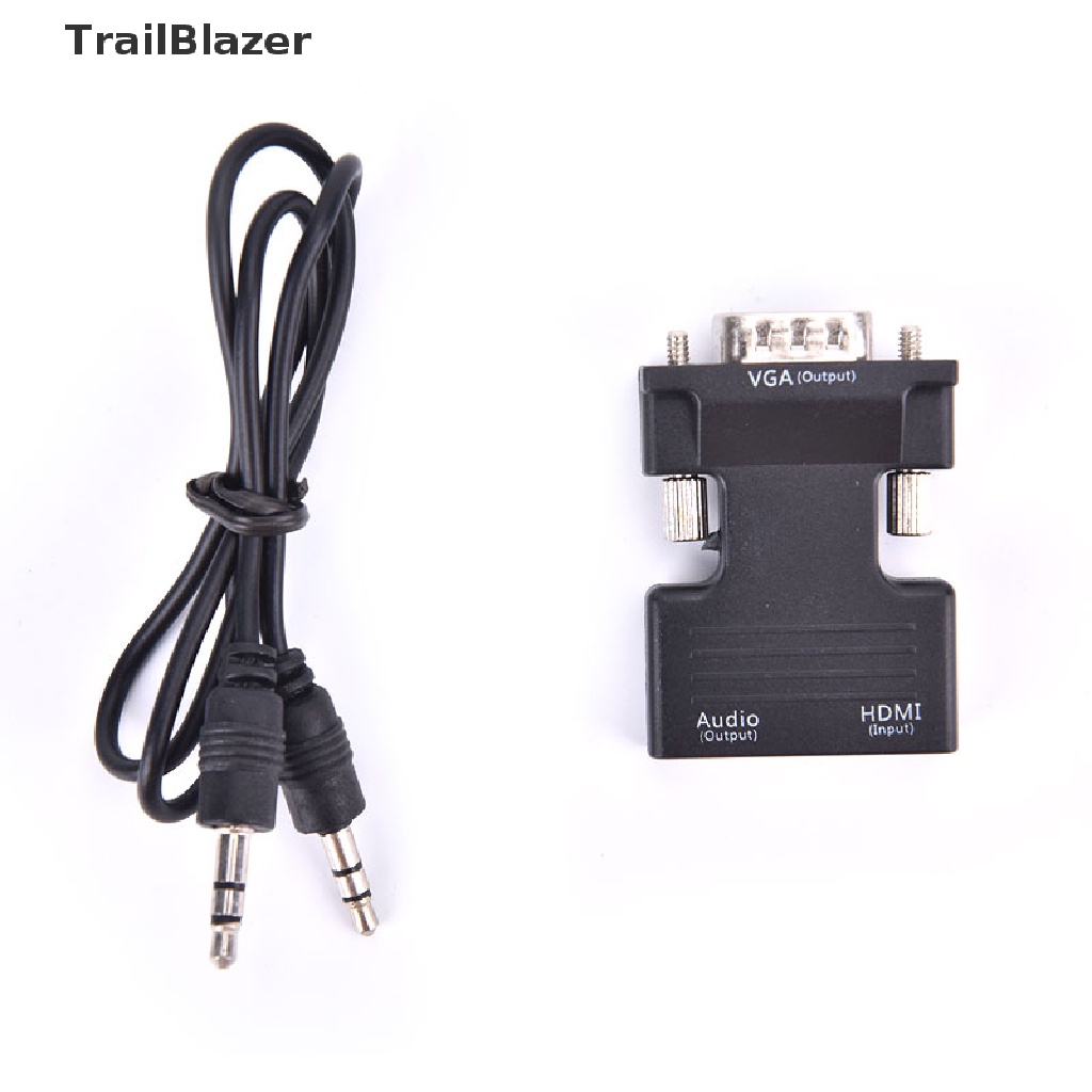 Tbvn HDMI Female To VGA Male Converter 1080P Digital To Analog Audio Video Adapter Jelly