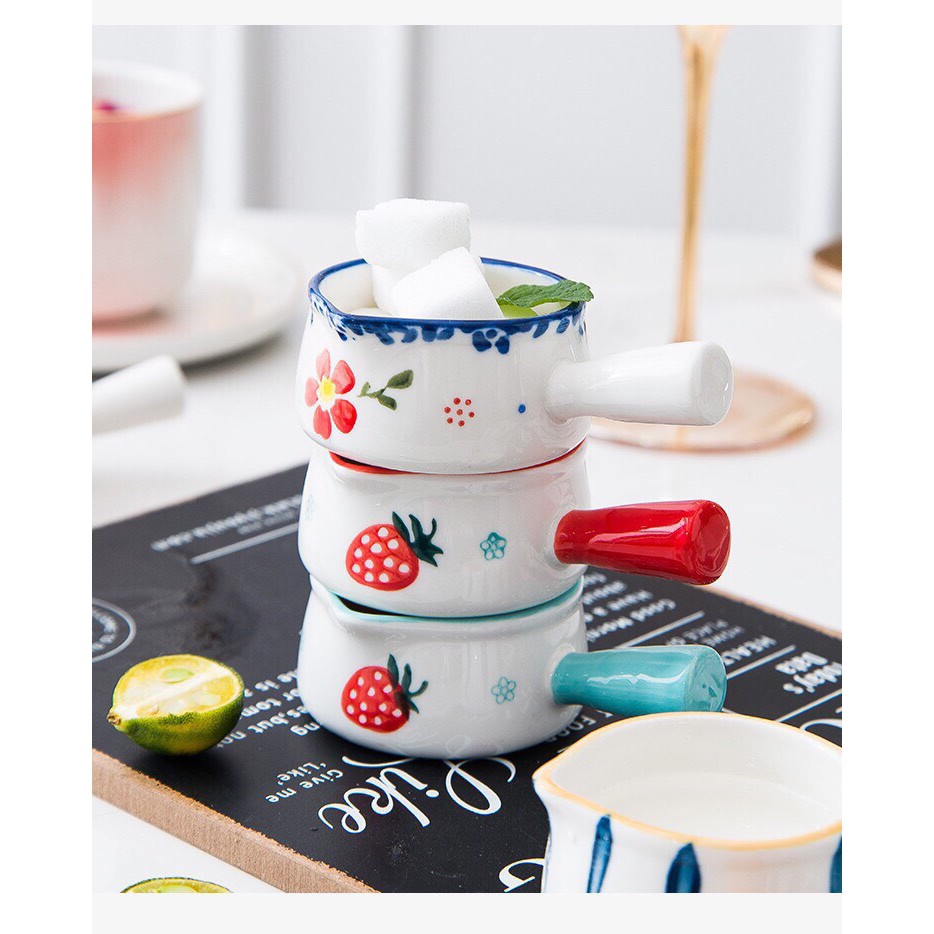 Bát Sứ Tách Rót có tay cầm, Đựng nước sốt, Decor xinh xắn [HomeMyStore]