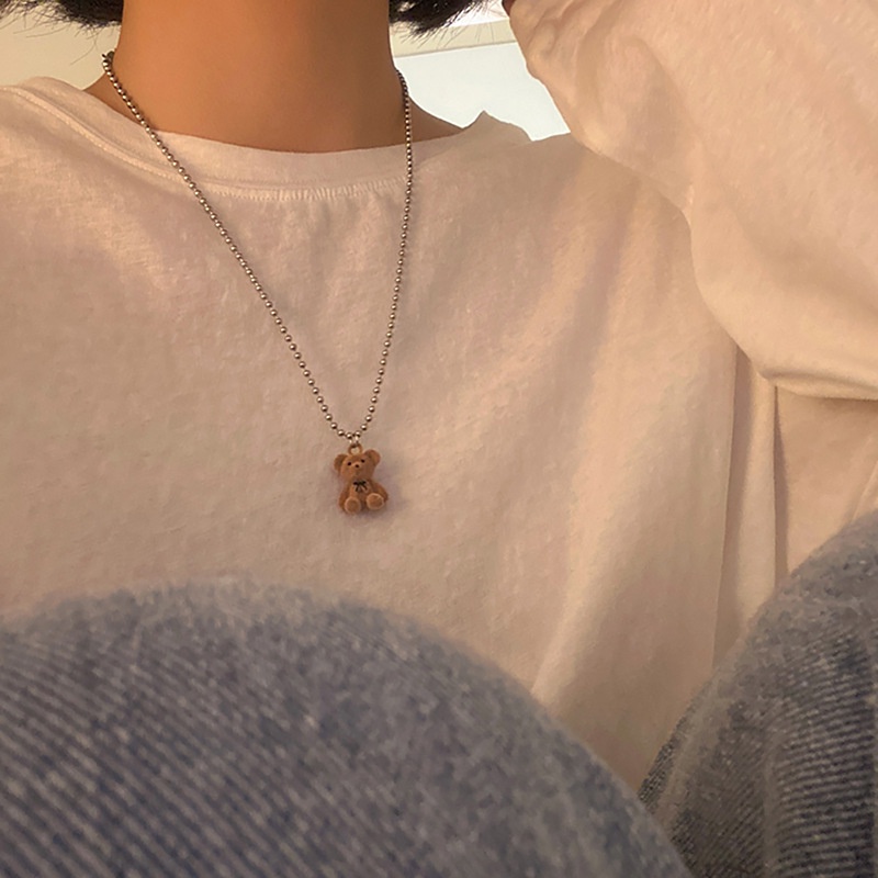 Vòng cổ Mặt Gấu Teddy Dễ Thương Dành Cho Nữ
