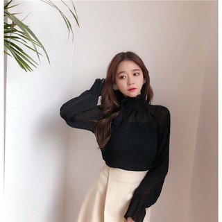 CiCi💎 Áo len xước tay loe [ORDER]