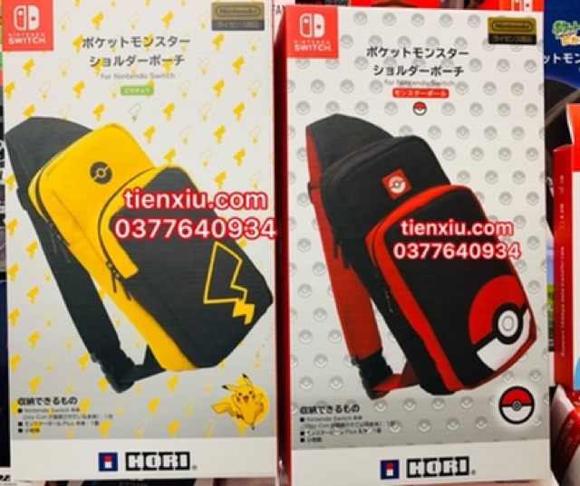 Túi đeo chéo hori poke pika cho3DS /PSP....máy trò chơi Nintendo Switch Oled v1 v2 Lite