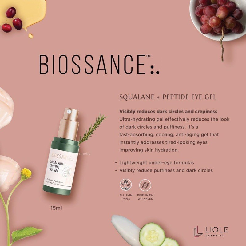 Biossance - Kem dưỡng mắt Biossance Squalane + Peptide Eye Gel 15ml