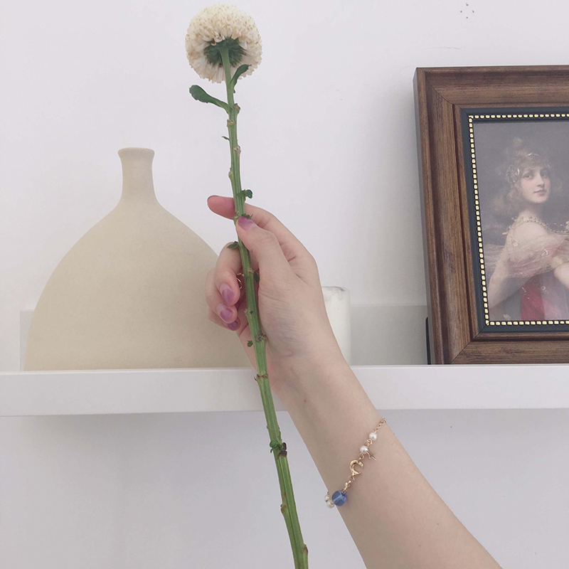 Vòng Đeo Tay Hình Bông Hoa Đính Ngọc Trai Giả Xinh Xắn