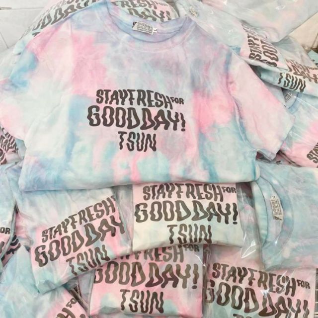 Áo thun tay lỡ Loang GOODDAY phản quang form unisex (Ảnh thật)