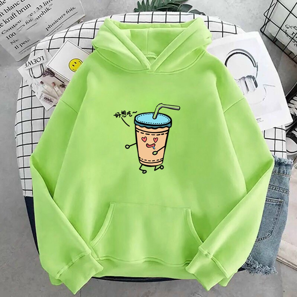 Áo hoodie nam nữ nỉ ngoại in hình Ly Trà Sữa, chất nỉ dày dặn, nón 2 lớp, hợp làm áo cặp William - DS104