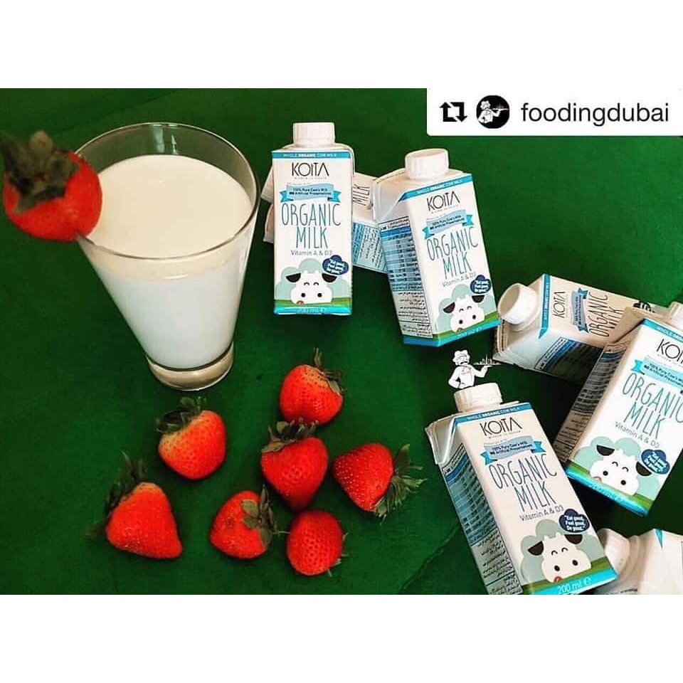 Sữa bò hữu cơ nguyên kem Koita 200ml