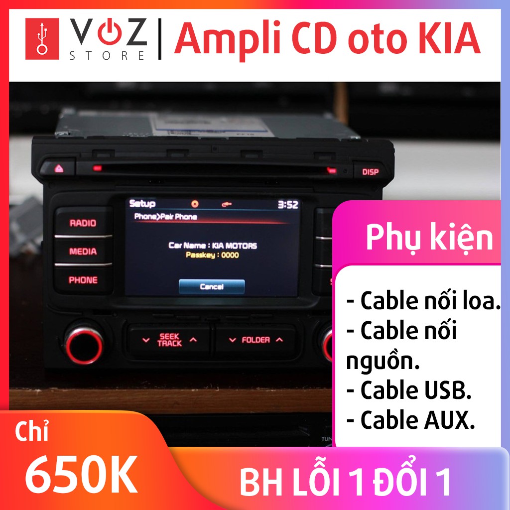 [Mã ELHACE giảm 4% đơn 300K] Ampli CD oto KIA