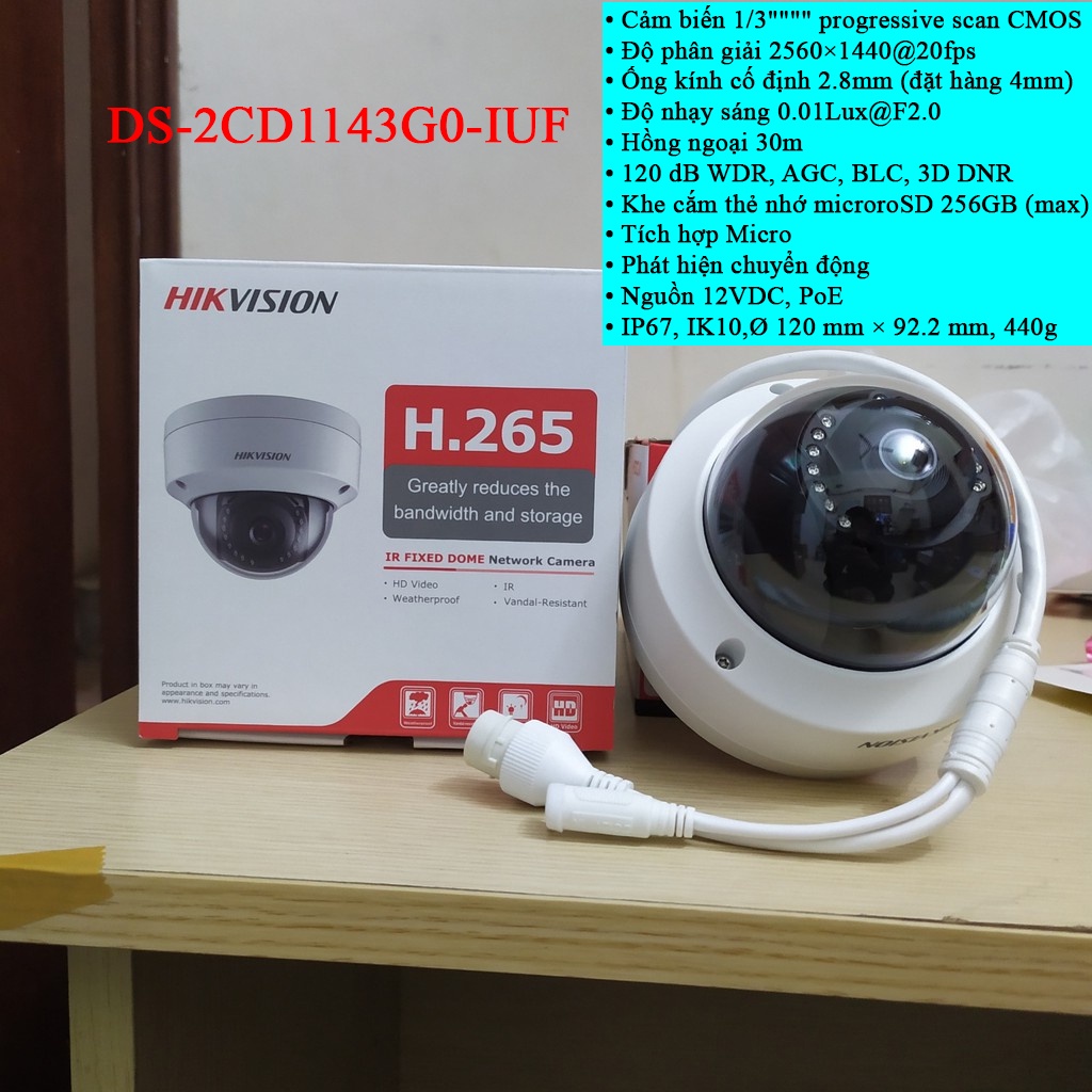 Bộ Camera 5/6/7/8 Mắt IP POE HIKVISION 2.0MP [ TÍC HỢP MIC ] - Hàng Chính Hãng, Bảo Hành 24 Tháng