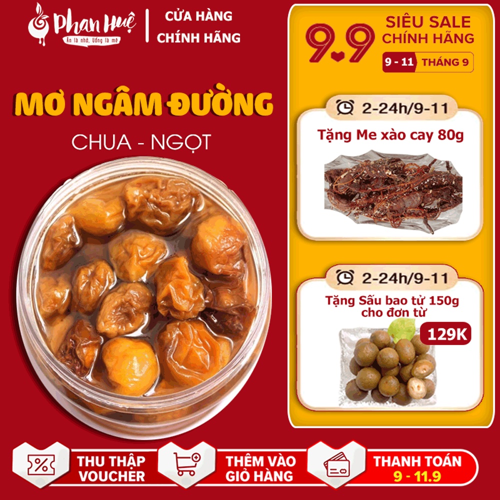 Mơ ngâm đường Phan Huệ hộp 1Kg. Vị chua Ngọt. Đặc sản Hà Nội