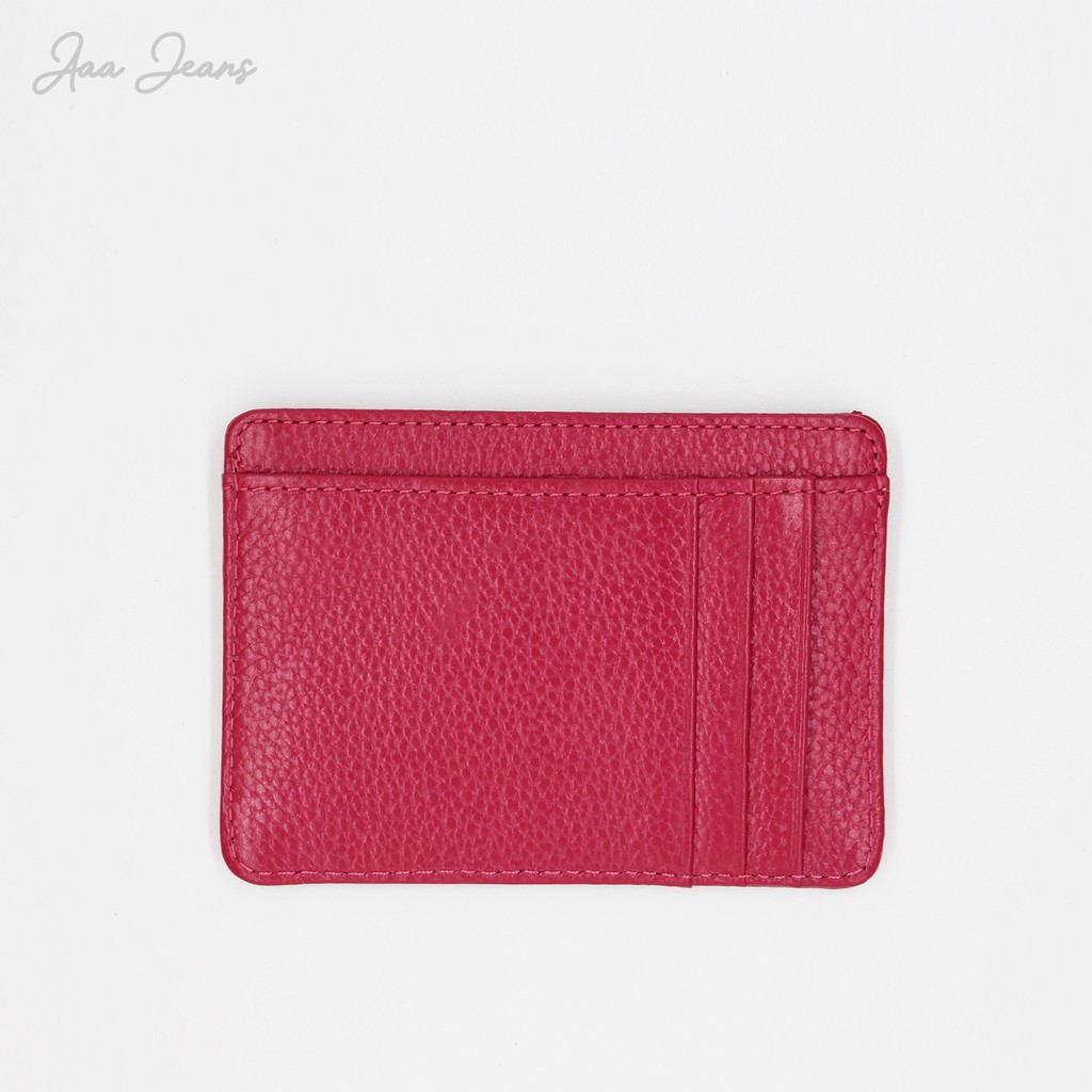 Ví mini đựng thẻ card holder da thật cao cấp saffiano - genuine leather nam nữ Aaa Jeans