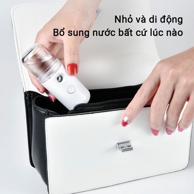 [Kho sỉ] Máy xịt khoáng phun sương Nano mini [cấp ẩm_máy_xông_tinh_dầu_mặt_mũi_họng] Loại 1