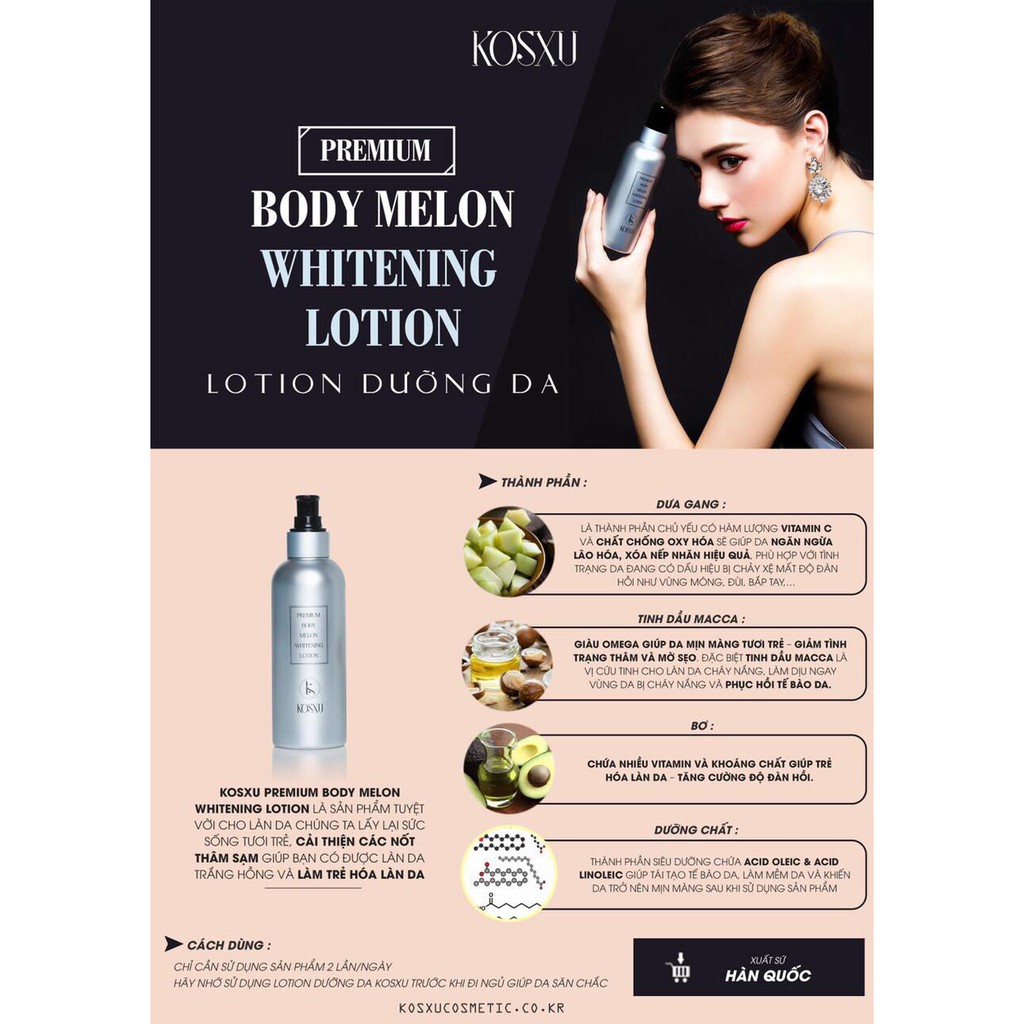 Kem DƯỠNG ẨM ( LOTION ) DÀNH CHO BODY KOSXU | BigBuy360 - bigbuy360.vn