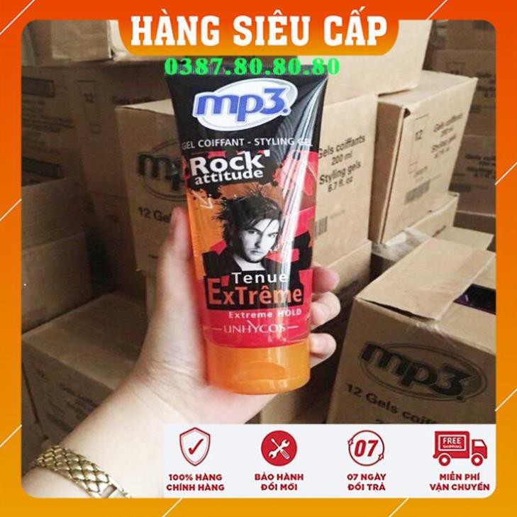 [ CAO CẤP - TẶNG LƯỢC ] Gel vuốt tóc nam Mp3 cao cấp pháp/ Keo vuốt tóc nam tạo phồng, giữ nếp, không bết dính