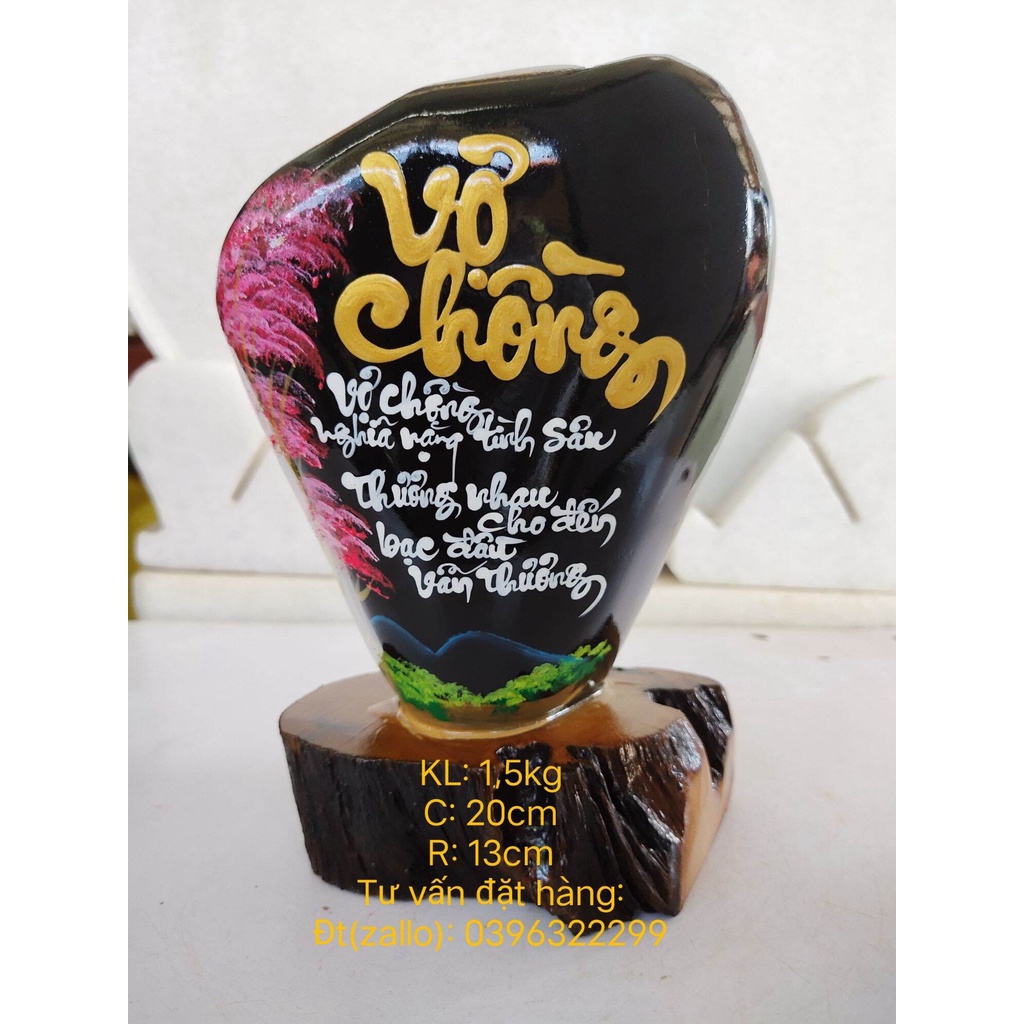 Thư pháp trên đá đen tuyền 💯 tự nhiên .. Giá gốc tại xưởng, Khắc chữ thư pháp theo yêu cầu