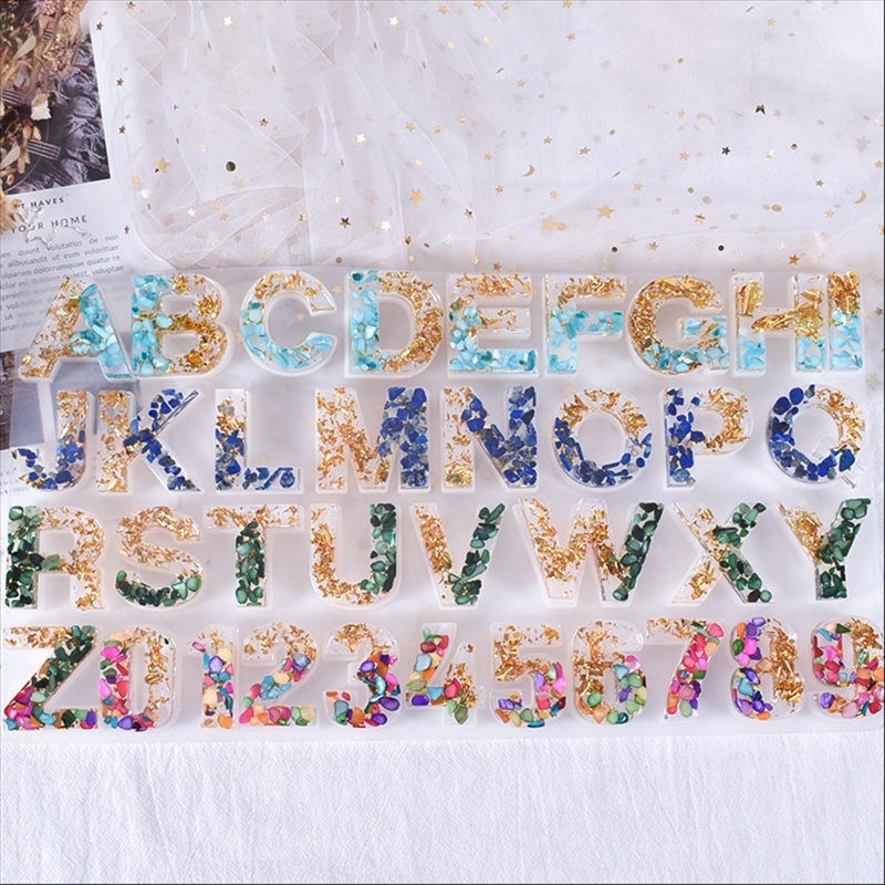 Khuôn Silicone Bóng Làm Móc Khóa Hình Chữ Cái Tiếng Anh DIY