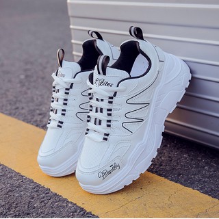 Giày Sneaker  Nữ Hàn Quốc Trắng Vạch Đen
