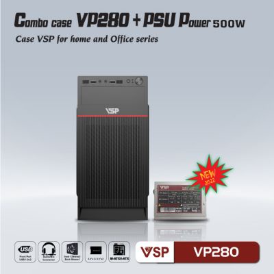 Combo Case văn phòng VSP VP280 có sẵn nguồn 500W