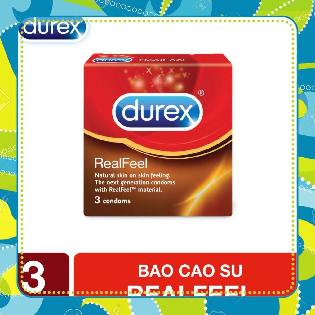 [FreeShip - 300k] Bao cao su Durex Real Feel 3 bao