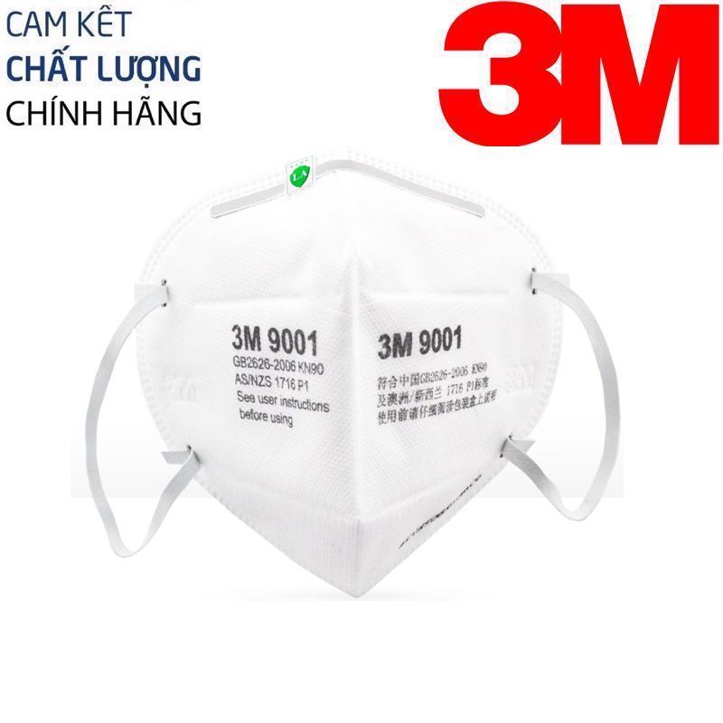 Khẩu trang 3M 9001, 3M 9001V, 3M 9501V+, 3M 9541V chống bụi siêu mịn PM2.5, chống mùi, chống bụi, hiệu suất lọc tới 90%