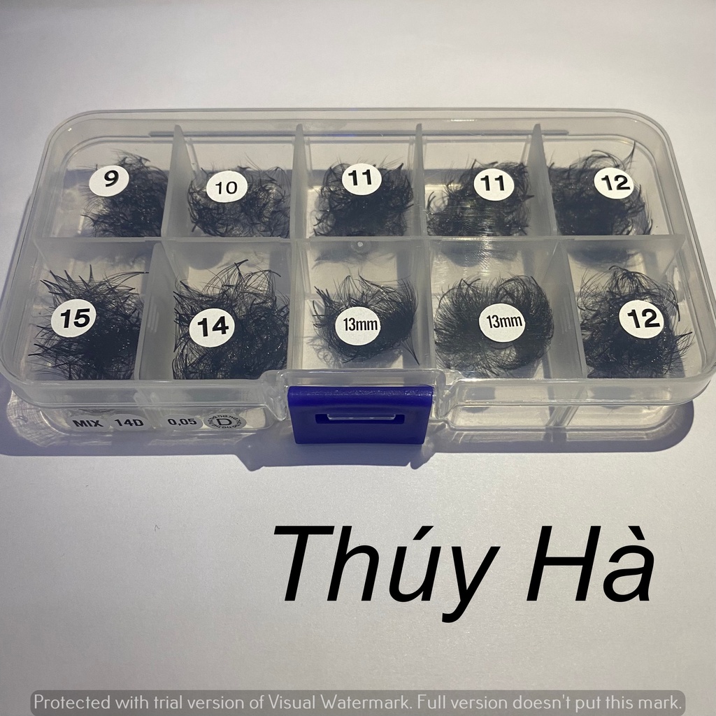 Mi FAN 14D C -CC- D 005 MIX SIZE (9-15mm)-(16-20) HỘP 1000 FAN_dụng cụ nối mi_THÚY HÀ
