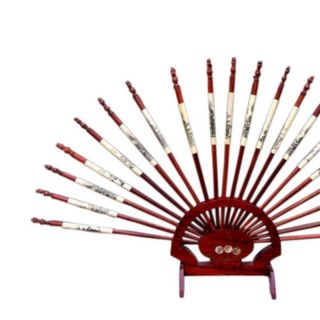 10 đôi đũa thờ gỗ hương cao cấp hình quạt