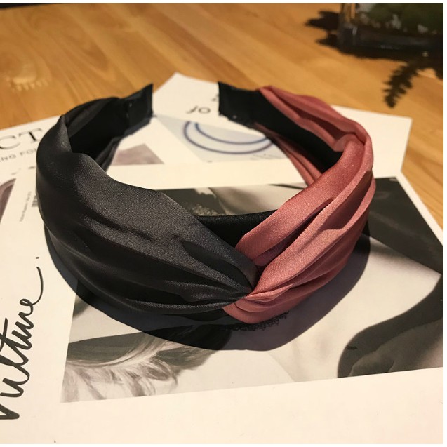 Bờm bản to siêu cao cấp phối 2 mầu vải lụa đẹp BN45 (Có lựa chọn mầu)